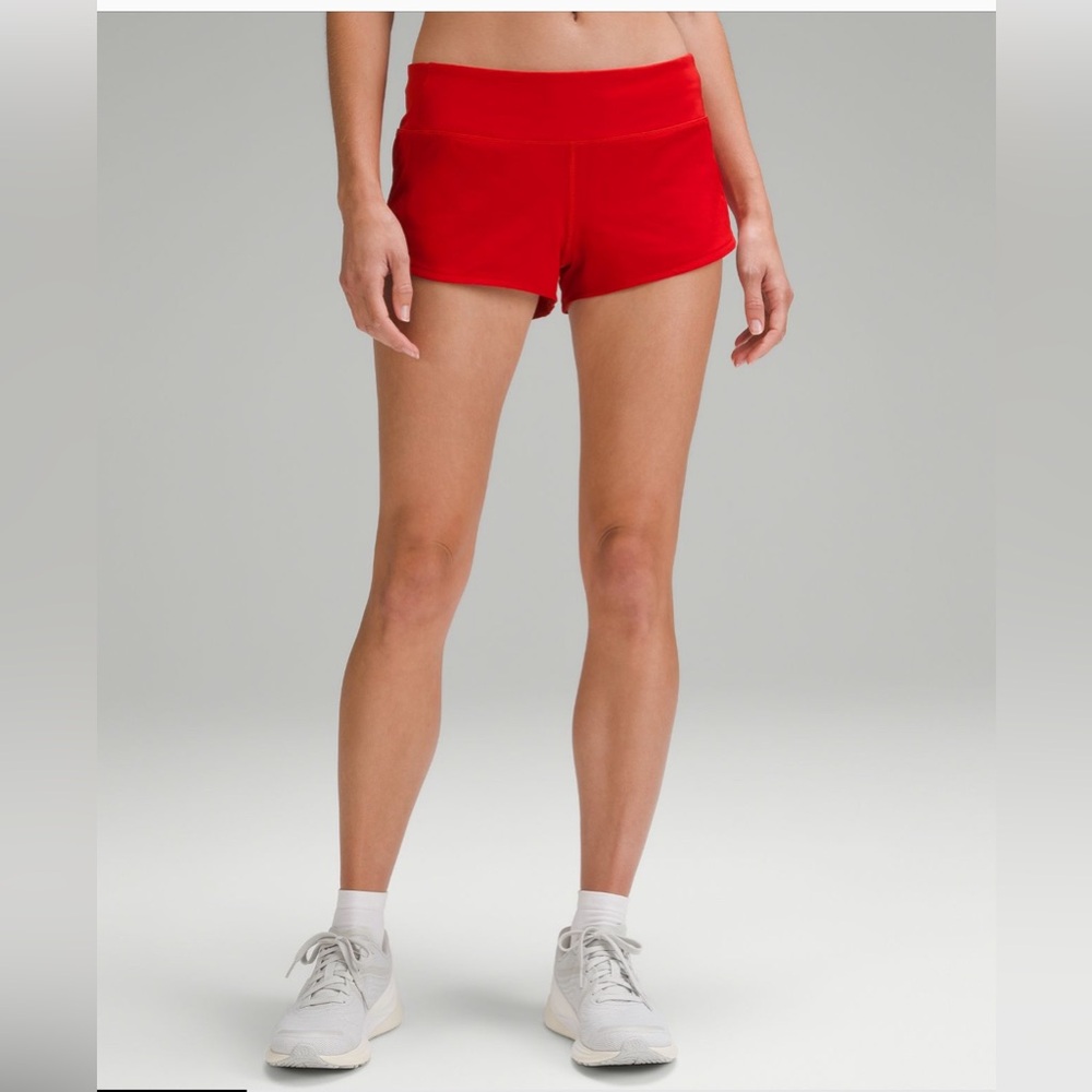 NWT Lululemon Speed Up Lined Short Dark Red 2.5"  Size 10